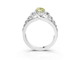 Platinum Fancy Yellow Marquise Cut Brilliant Diamond Pavé Band with Six-Prong Setting_27
