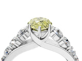 Platinum Fancy Yellow Marquise Cut Brilliant Diamond Pavé Band with Six-Prong Setting_28