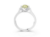 Platinum Fancy Yellow Marquise Cut Brilliant Solitaire Diamond Ring with Channel Set Band and Bar Prong Setting_105