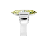 Platinum Fancy Yellow Marquise Cut Brilliant Solitaire Diamond Ring with Channel Set Band and Bar Prong Setting_107