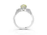 Platinum Fancy Yellow Marquise Cut Brilliant Three-Stone Pave Band with Four-Prong Setting_9