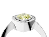 Platinum Fancy Yellow Marquise Cut-Cut Diamond Halo Engagement Ring with Pave Band and Prong Setting_16