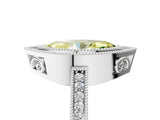 Platinum Fancy Yellow Marquise Cut Cut Halo Pavé Diamond Ring_11