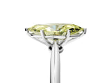 Platinum Fancy Yellow Marquise Cut Diamond Solitaire Engagement Ring with Classic Band and Four-Prong Setting_17