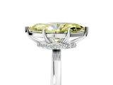 Platinum Fancy Yellow Marquise Cut Diamond Solitaire Ring with Classic Band and Four-Prong Setting_17
