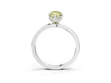 Platinum Fancy Yellow Marquise Cut Diamond Solitaire Ring with Thin Band and Prong Setting_3