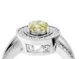 Platinum Fancy Yellow Marquise Cut Halo Diamond Engagement Ring with Pave Split Shank and Four-Prong Setting_10