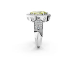 Platinum Fancy Yellow Marquise Cut Halo Diamond Engagement Ring with Pave Split Shank and Four-Prong Setting_8