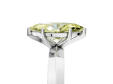 Platinum Fancy Yellow Marquise  Cut Solitaire Engagement Ring with Flat Band and Four-Prong Setting 5