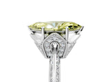 Platinum Fancy Yellow Marquise Cut Solitaire Split Shank Pave Diamond Engagement Ring with Four-Prong Setting_11