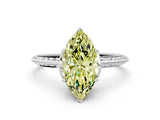 Platinum Fancy Yellow Marquise Cut Solitaire Split Shank Pave Diamond Engagement Ring with Four-Prong Setting_60