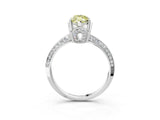 Platinum Fancy Yellow Marquise Cut Solitaire Split Shank Pave Diamond Engagement Ring with Four-Prong Setting_9