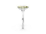Platinum Fancy Yellow Marquise  Solitaire Engagement Ring with Four-Prong Setting and Classic Band 3