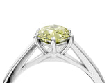 Platinum Fancy Yellow Marquise  Solitaire Engagement Ring with Four-Prong Setting and Classic Band 5