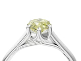 Platinum Fancy Yellow Marquise  Solitaire Engagement Ring with Six-Prong Setting and Classic Band 5