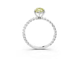 Platinum Fancy Yellow Marquise  Solitaire Twist Band Ring with Four-Prong Setting_4