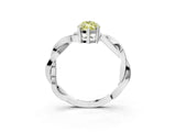 Platinum Fancy Yellow Marquise  Solitaire Twisted Pave Diamond Ring with Four-Prong Setting_21