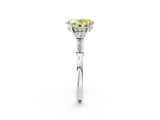 Platinum Fancy Yellow Oval Cut Brilliant Three-Stone Pave Band with Four-Prong Setting_8