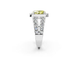 Platinum Fancy Yellow Oval Cut Cut Halo Split Shank Prong Set Ring_8