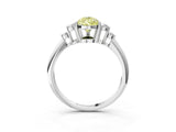 Platinum Fancy Yellow Pear Cut Cut Diamond Cluster Ring with Solitaire Band and Four-Prong Setting_27