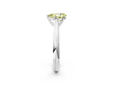 Platinum Fancy Yellow Pear Cut Diamond Solitaire Engagement Ring with Cathedral Setting and Four-Prong Mount_20