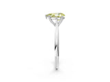 Platinum Fancy Yellow Pear Cut Solitaire Diamond Ring with Six-Prong Setting and Classic Band_29