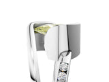 Platinum Fancy Yellow Pear Cut Solitaire Tension-Set Diamond Split Shank Ring_11