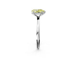 Platinum Fancy Yellow Pear  Solitaire Diamond Ring with a Classic Band and Four-Prong Setting 2