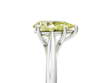 Platinum Fancy Yellow Pear  Solitaire Engagement Ring with Four-Prong Setting and Classic Band 2