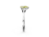 Platinum Fancy Yellow Pear  Solitaire Engagement Ring with Four-Prong Setting and Classic Band 5