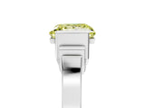 Platinum Fancy Yellow Princess Cut Brilliant Solitaire Diamond Ring with Channel Set Band and Bar Prong Setting_11