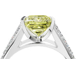 Platinum Fancy Yellow Princess Cut Cut Diamond Channel Set Pave Band with Tension Prong Setting_16