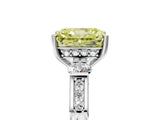 Platinum Fancy Yellow Radiant Cut Brilliant Three-Stone Pave Band with Four-Prong Setting_11
