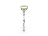 Platinum Fancy Yellow Radiant Cut Brilliant Three-Stone Pave Band with Four-Prong Setting_8