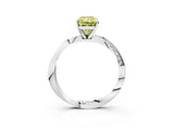Platinum Fancy Yellow Radiant Cut Diamond Engagement Ring with Side Stone Accents and Four-Prong Setting_27