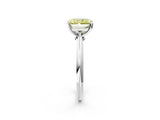 Platinum Fancy Yellow Radiant Cut Diamond Solitaire Engagement Ring with Classic Band and Four-Prong Setting_14