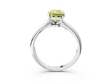 Platinum Fancy Yellow Radiant Cut Diamond Solitaire Engagement Ring with Classic Band and Four-Prong Setting_15