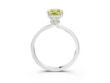 Platinum Fancy Yellow Radiant Cut Diamond Solitaire Ring with Classic Band and Four-Prong Setting_15