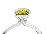 Platinum Fancy Yellow Radiant Cut Diamond Solitaire Ring with Classic Band and Four-Prong Setting_16