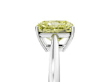 Platinum Fancy Yellow Radiant  Solitaire Diamond Ring with Split Shank and Four-Prong Setting_17