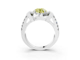 Platinum Fancy Yellow Round Cut Cut Halo Split Shank Prong Set Ring_15
