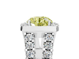 Platinum Fancy Yellow Round Cut Cut Halo Split Shank Prong Set Ring_17