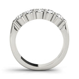 Platinum Five-Stone Round Diamond Channel Band with Prong Setting 1
