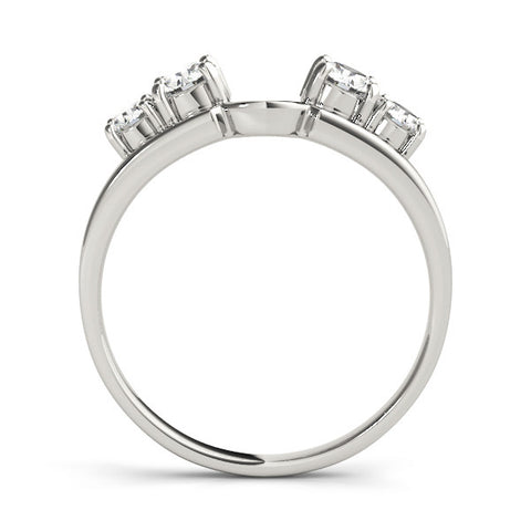 Platinum Four-Stone Round Diamond Open Band with Prong Setting 1