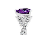 Platinum Heart Cut Amethyst  Halo Twist Band Solitaire Prong Setting Ring_17