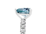 Platinum Heart Cut Aquamarine Pavé Solitaire Ring with Round Band and Prong Setting_53