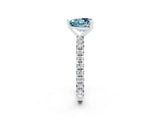 Platinum Heart Cut Aquamarine Pavé Solitaire Ring with Round Band and Prong Setting_74