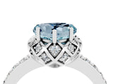 Platinum Heart Cut Aquamarine Scalloped Halo Engagement Ring with Round Shared Prong Band_34