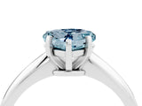 Platinum Heart Cut Aquamarine Solitaire Engagement Ring with Classic Band and Four-Prong Setting_16