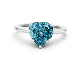 Platinum Heart Cut Blue Topaz Solitaire Engagement Ring with Classic Band and Four-Prong Setting_12